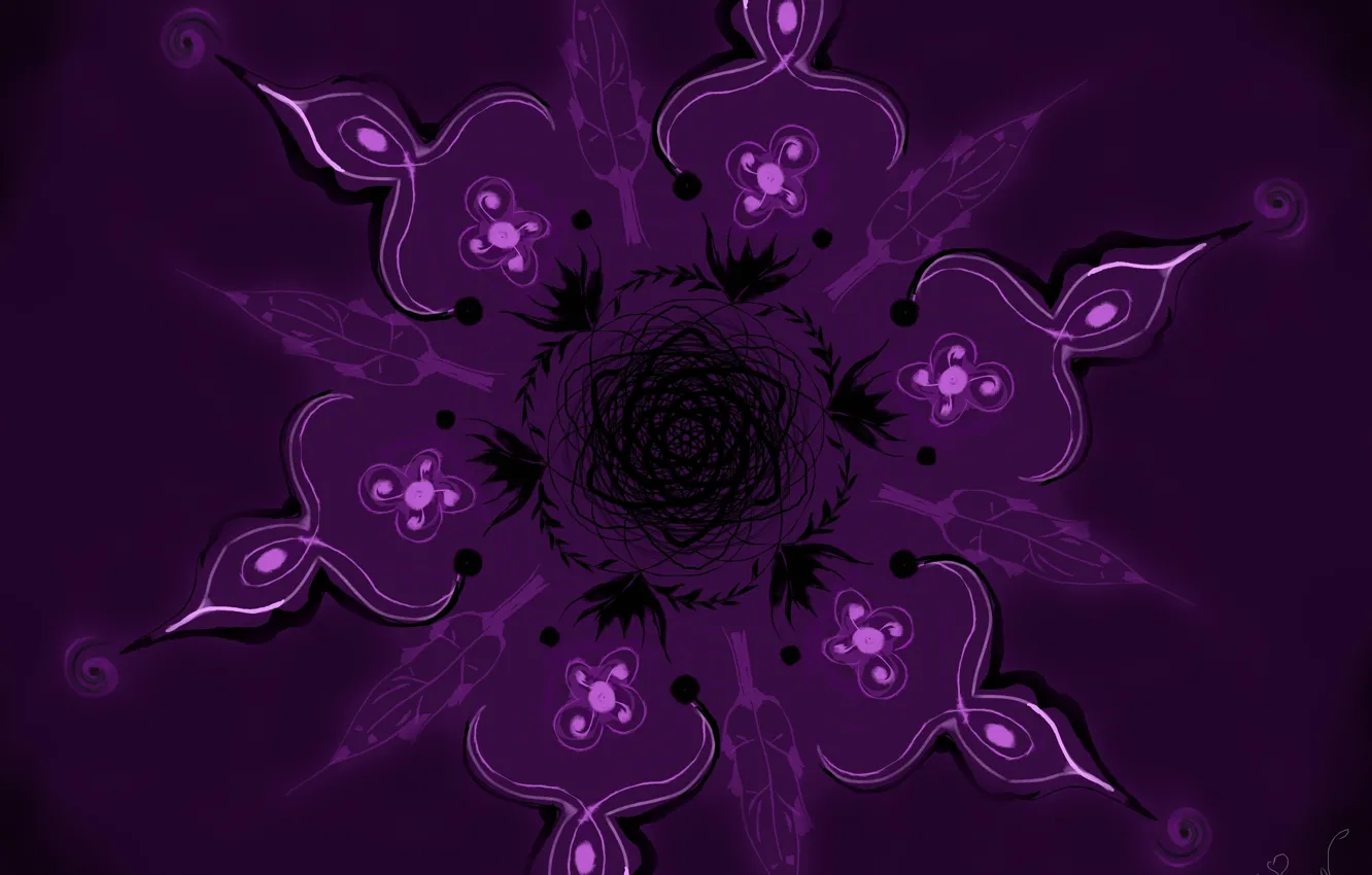 Photo wallpaper flower, purple, abstraction, background, abstract