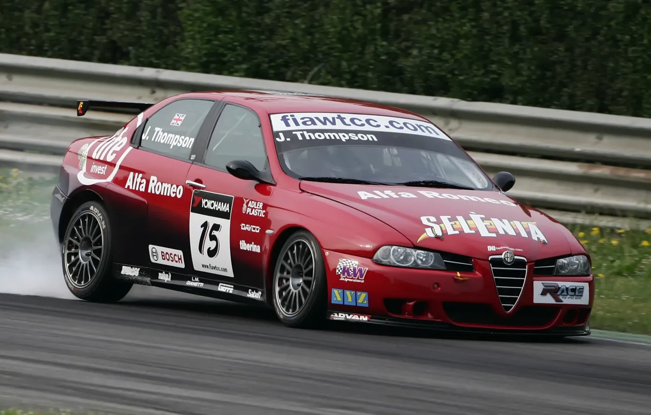Photo wallpaper Alfa Romeo, Sport, race car, Track, Alfa 156, Super 2000, Alfa Romeo 156 Super 2000, …