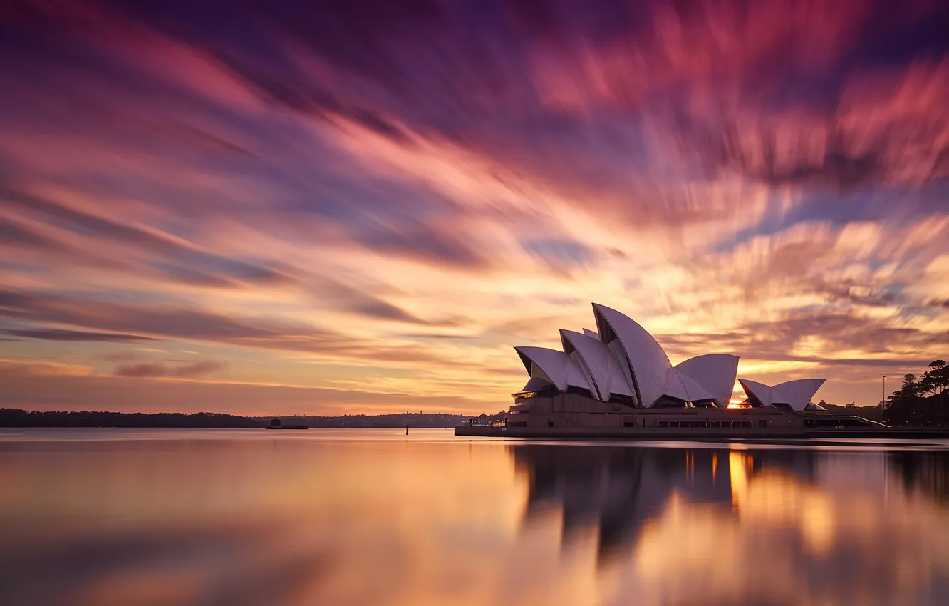 Photo wallpaper the city, morning, Australia, Sydney, Opera house