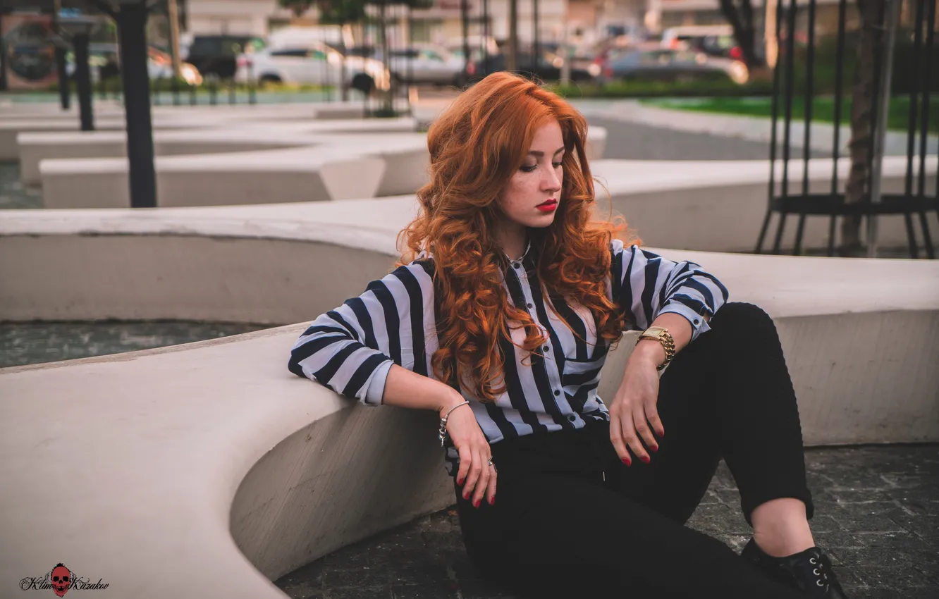 Photo wallpaper girl, sweetheart, model, Watch, Wallpaper, Shoes, red, beautiful