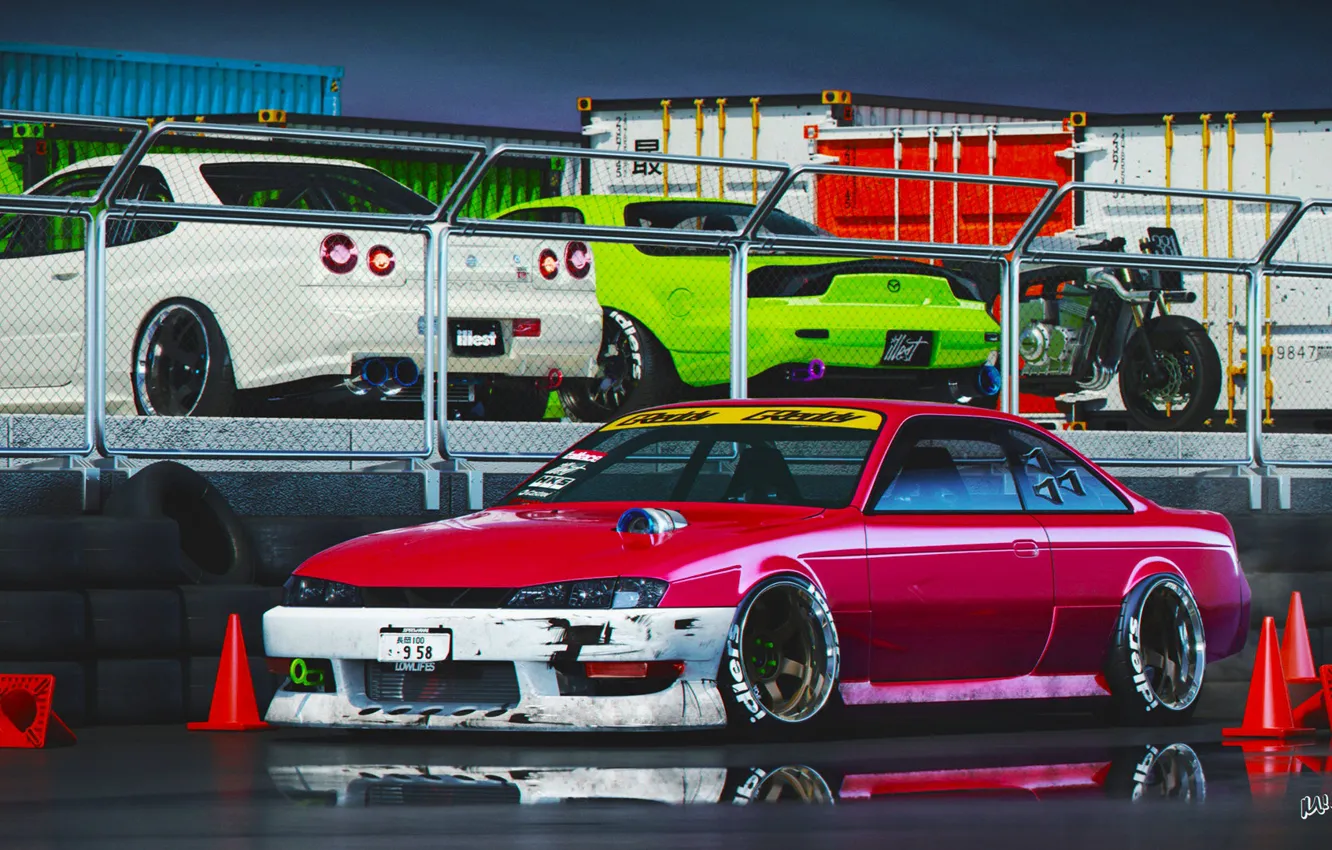 Photo wallpaper Silvia, Nissan, Mazda, GT-R, skyline, RX-7, Nissan Silvia, S14