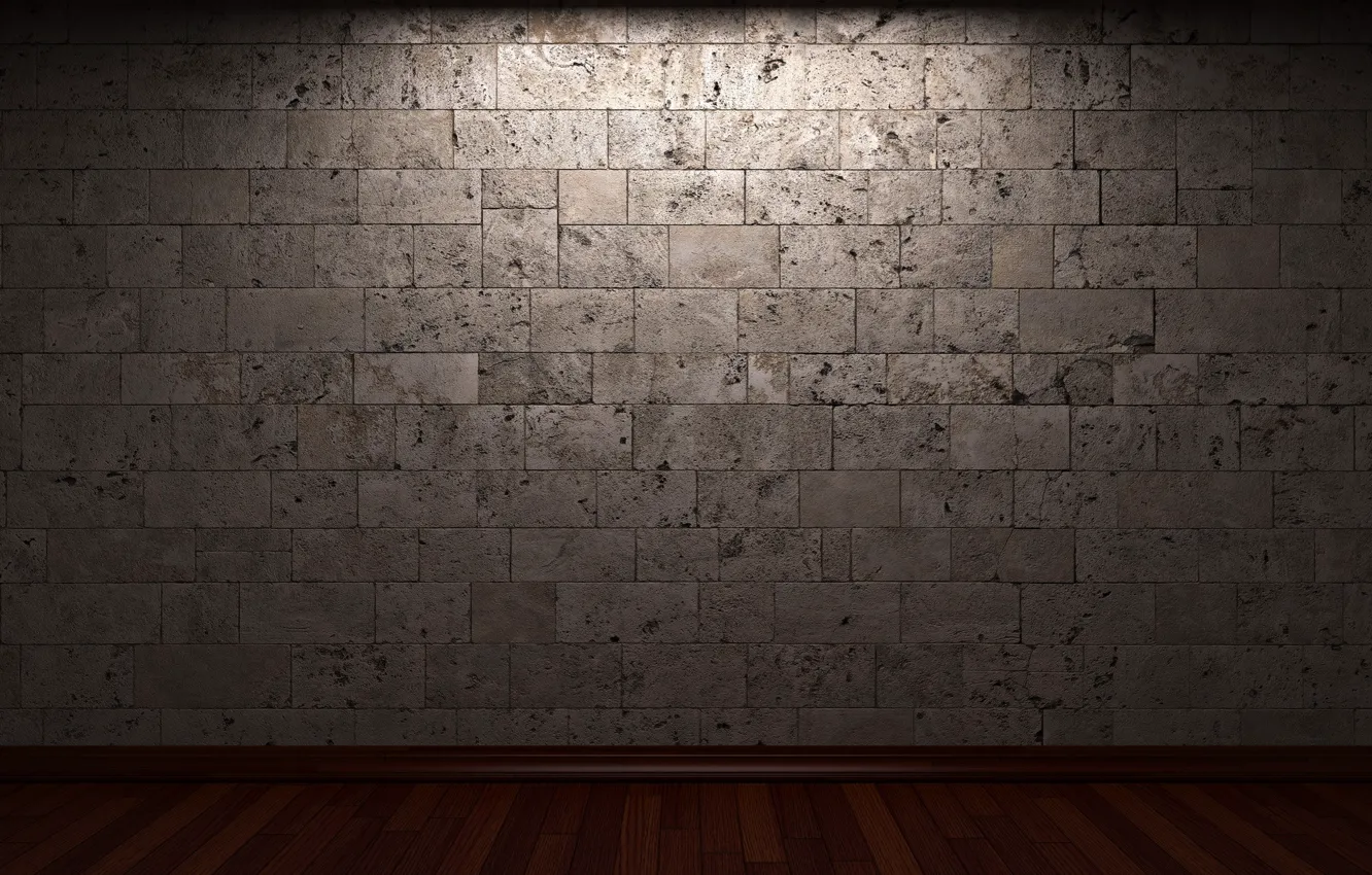 Photo wallpaper light, wall, brick