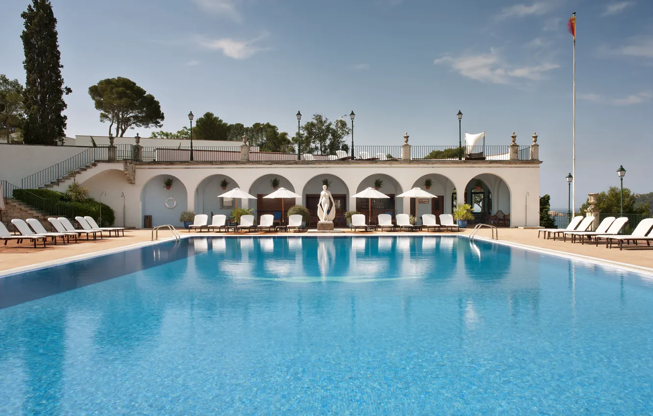 Photo wallpaper Villa, pool, the hotel, architecture, resort, terrace, azotea