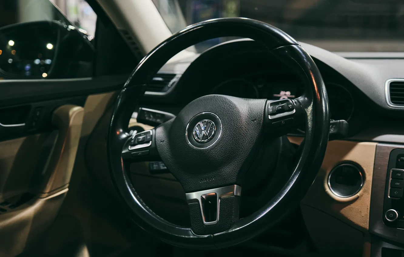 Photo wallpaper car, Volkswagen, wheel, interier, Passat, Variant, B7, Khalil Ibrahim Cetinkaya