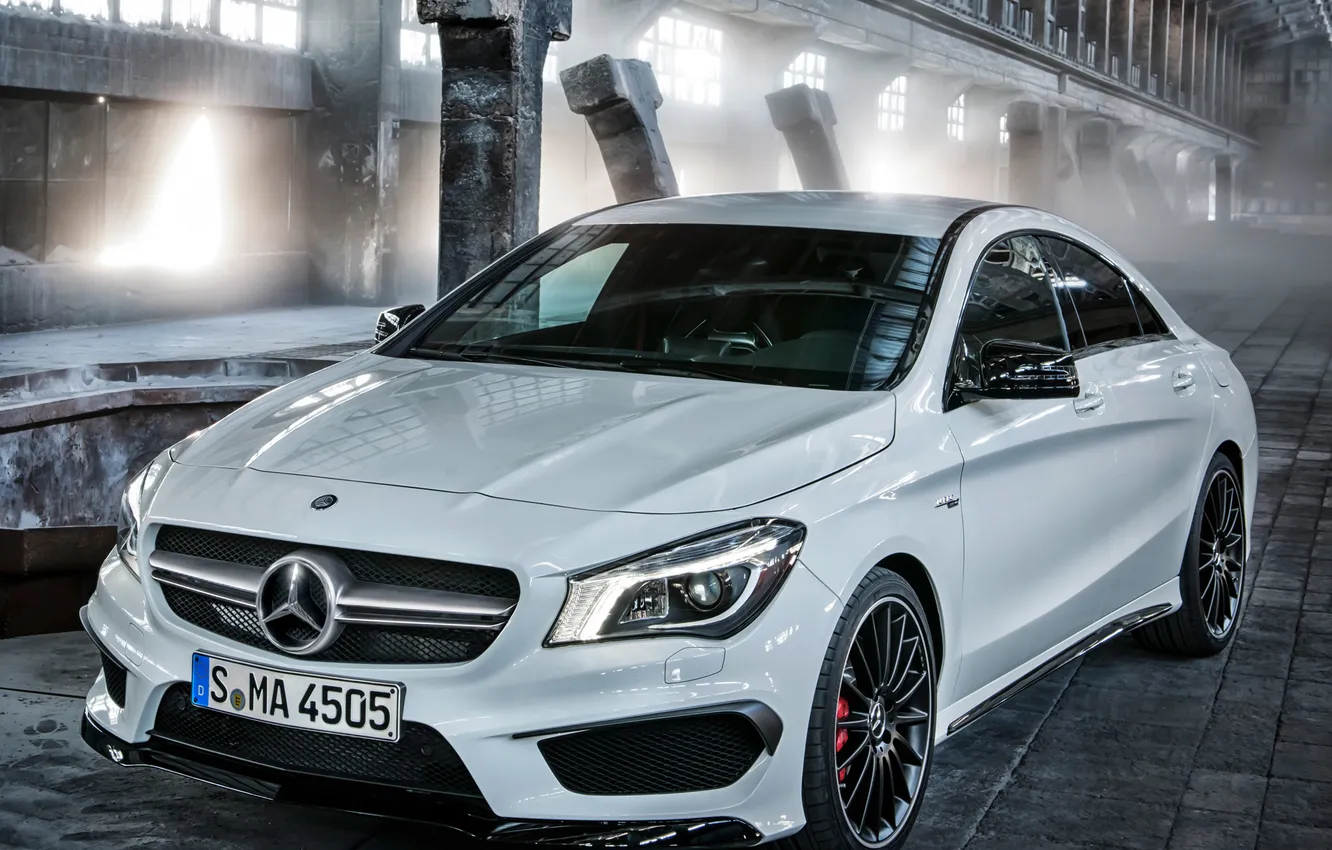 Photo wallpaper white, Mercedes-Benz, Mercedes, AMG, the front, CLA