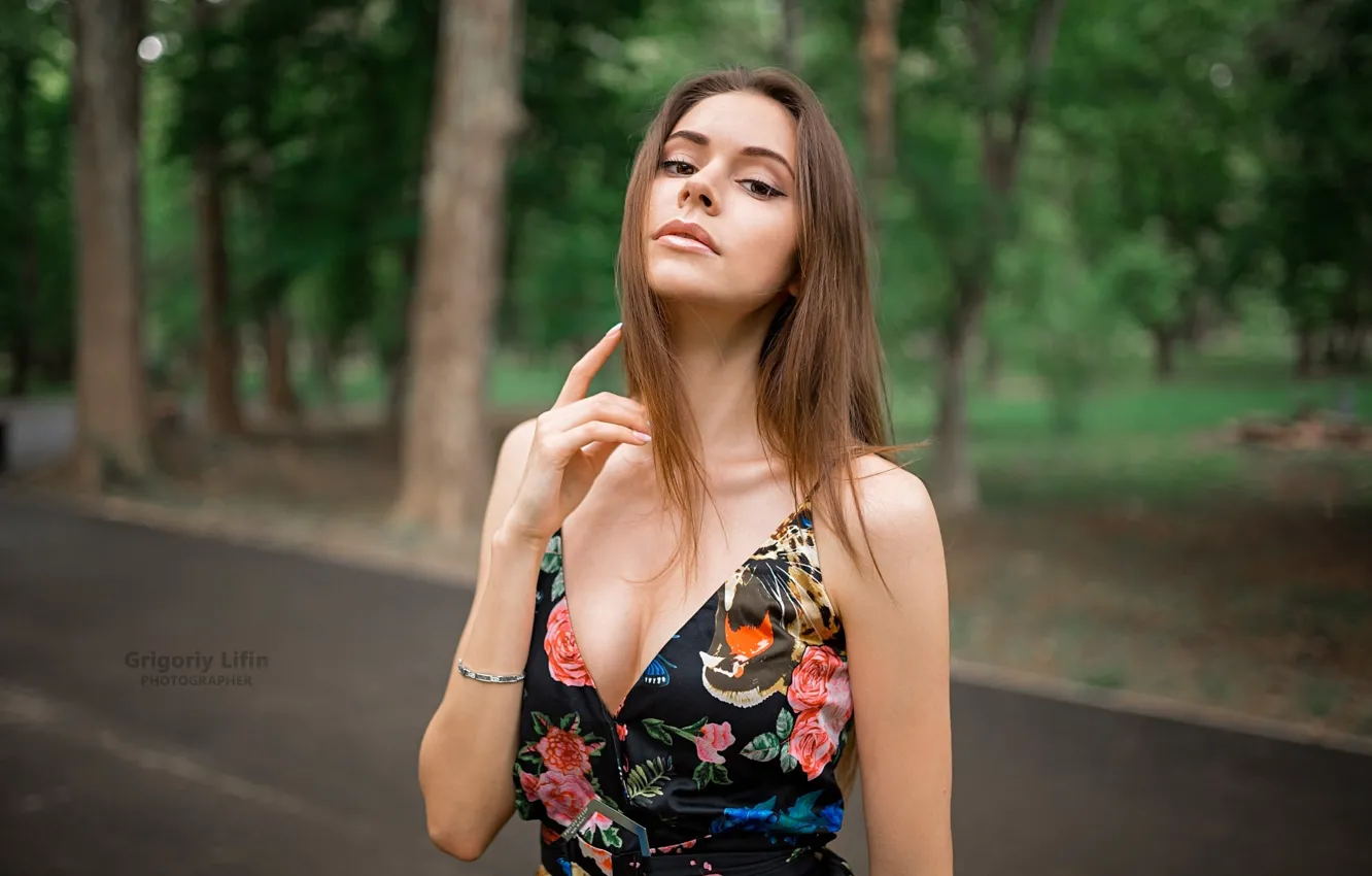 Photo wallpaper hair, Girl, dress, Grigoriy Lifin