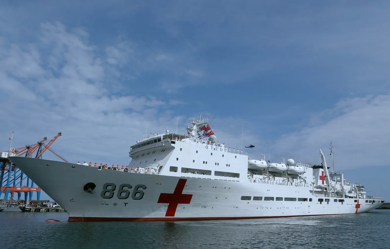 Photo wallpaper Peace Ark, the Chinese Navy, hospital ship
