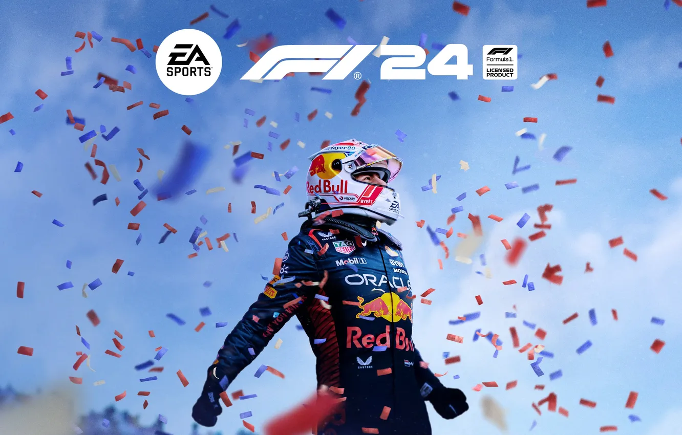 Photo wallpaper Games, Formula 1, Video Game, Max Verstappen, 2024 Games, F1 24