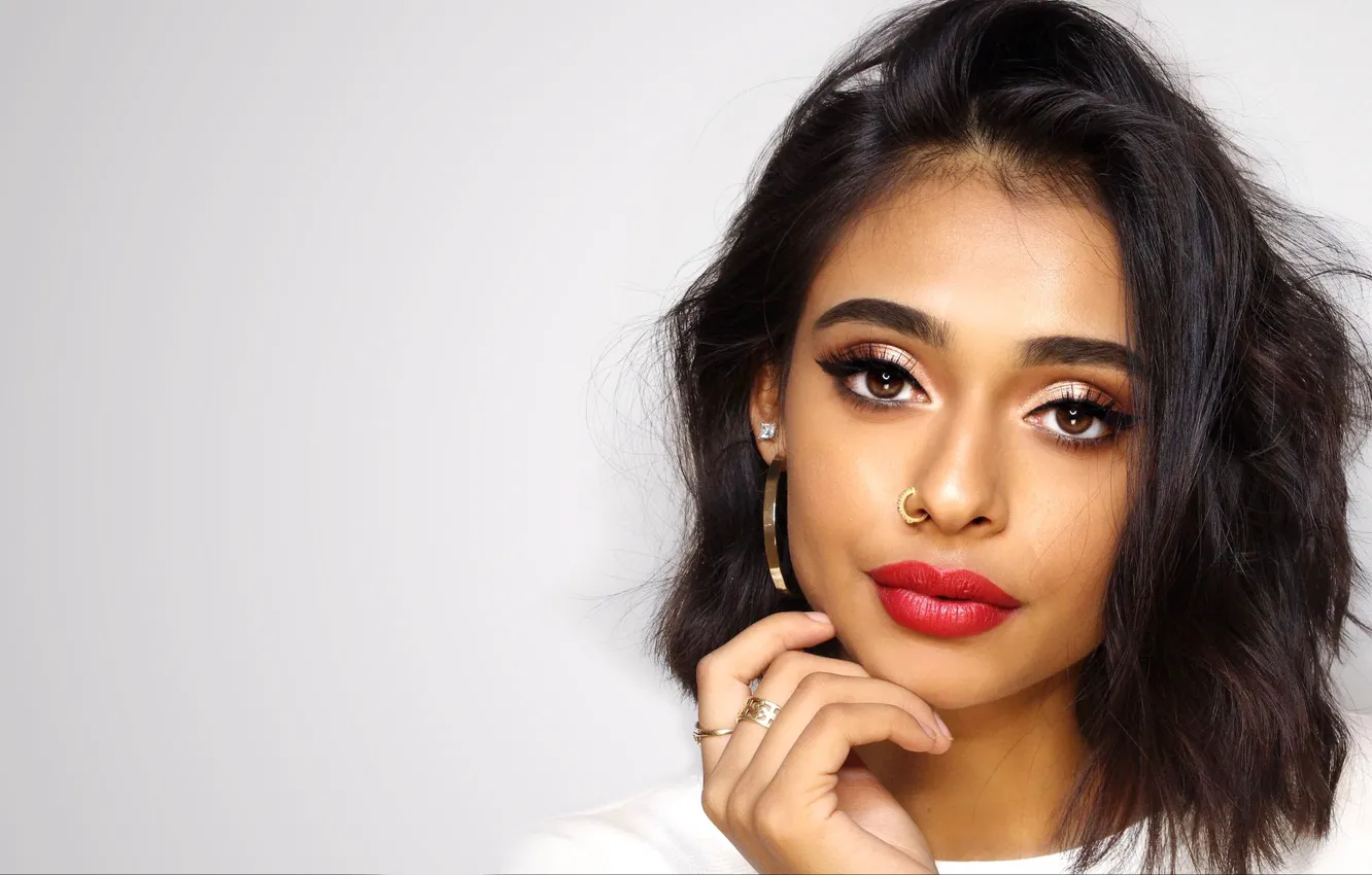 Photo wallpaper girl, hot, sexy, eyes, smile, beautiful, figure, model