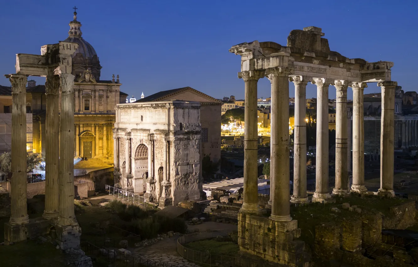Photo wallpaper Rome, Italy, ruins, Palatine