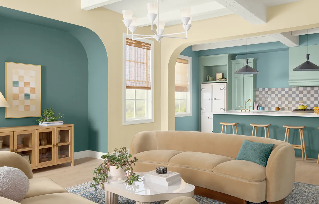 Photo wallpaper design, style, interior, kitchen, living room, dining room, The combination of colors, Color Collections