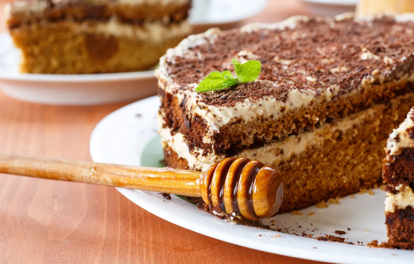 Photo wallpaper honey, cake, honey