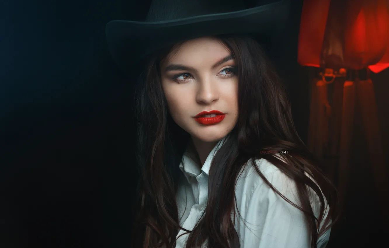 Photo wallpaper look, girl, hat, Alexander Drobkov-Light, Julia Khudoleeva