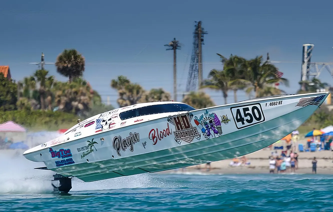 Photo wallpaper race, boat, speed