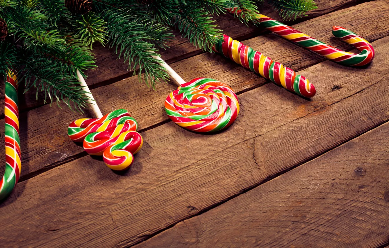 Photo wallpaper new year, treat, prazdinik, fir-tree branches