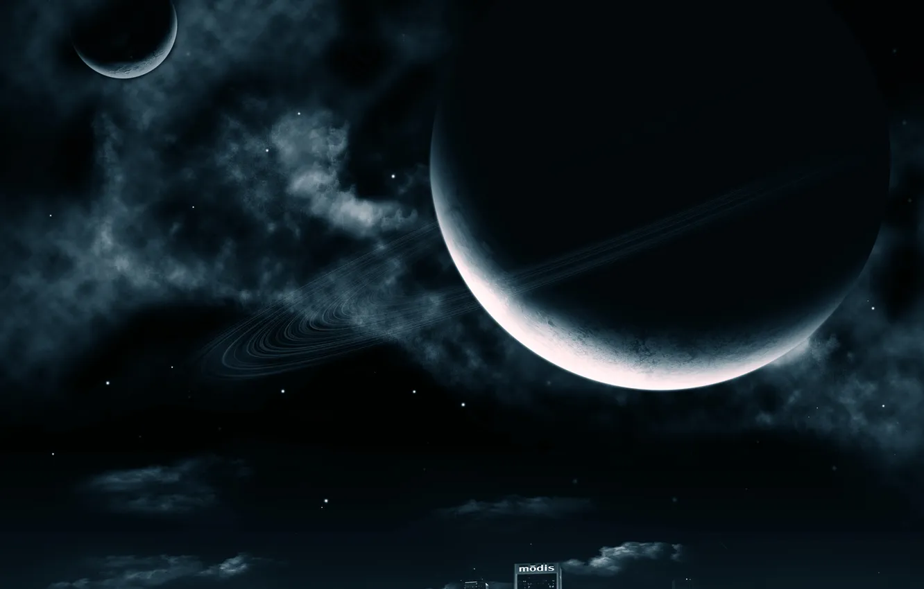 Photo wallpaper the sky, night, the city