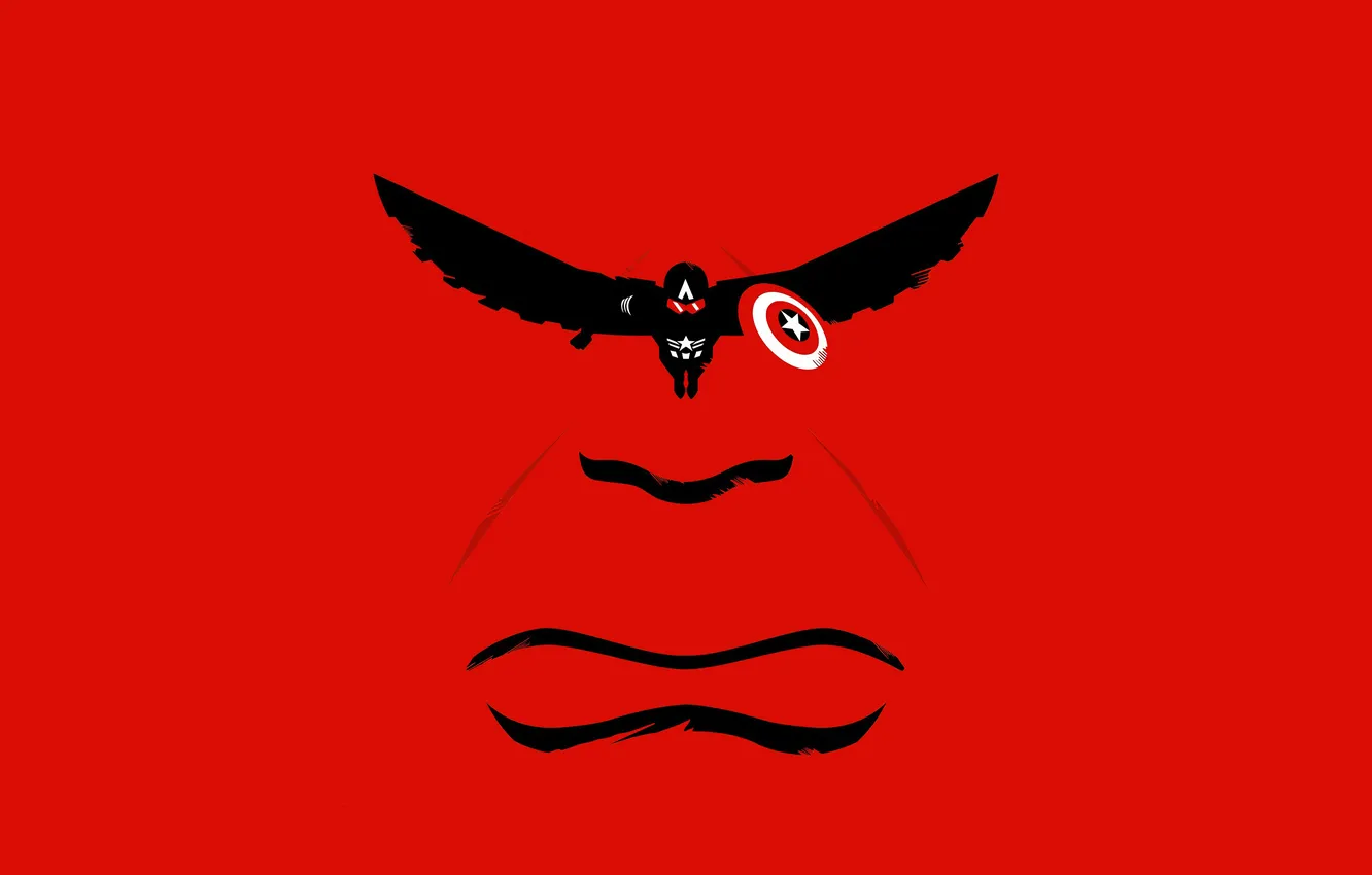 Photo wallpaper art, red background, Marvel, comic, Captain America, Captain America: Brave New World, Captain America: The …