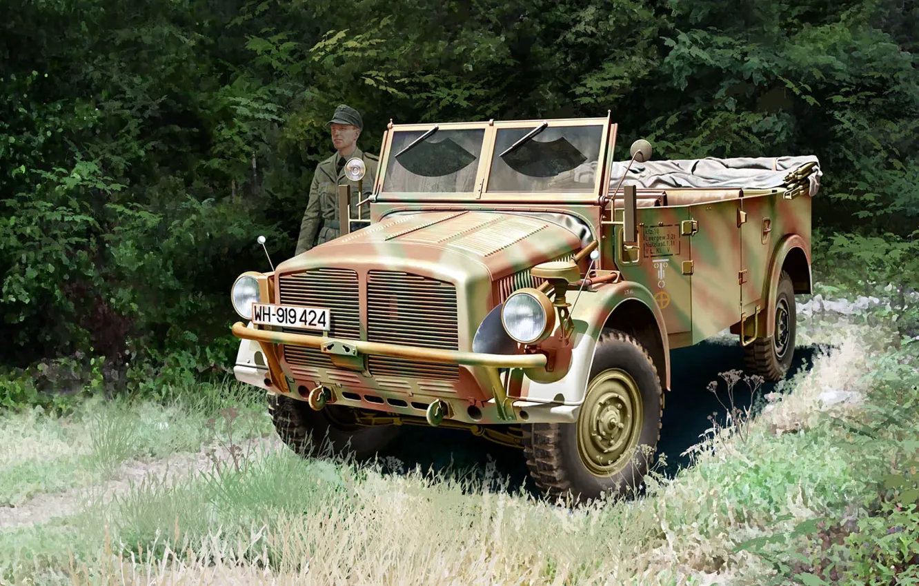 Photo wallpaper SUV, The third Reich, Type 40, Horch 108