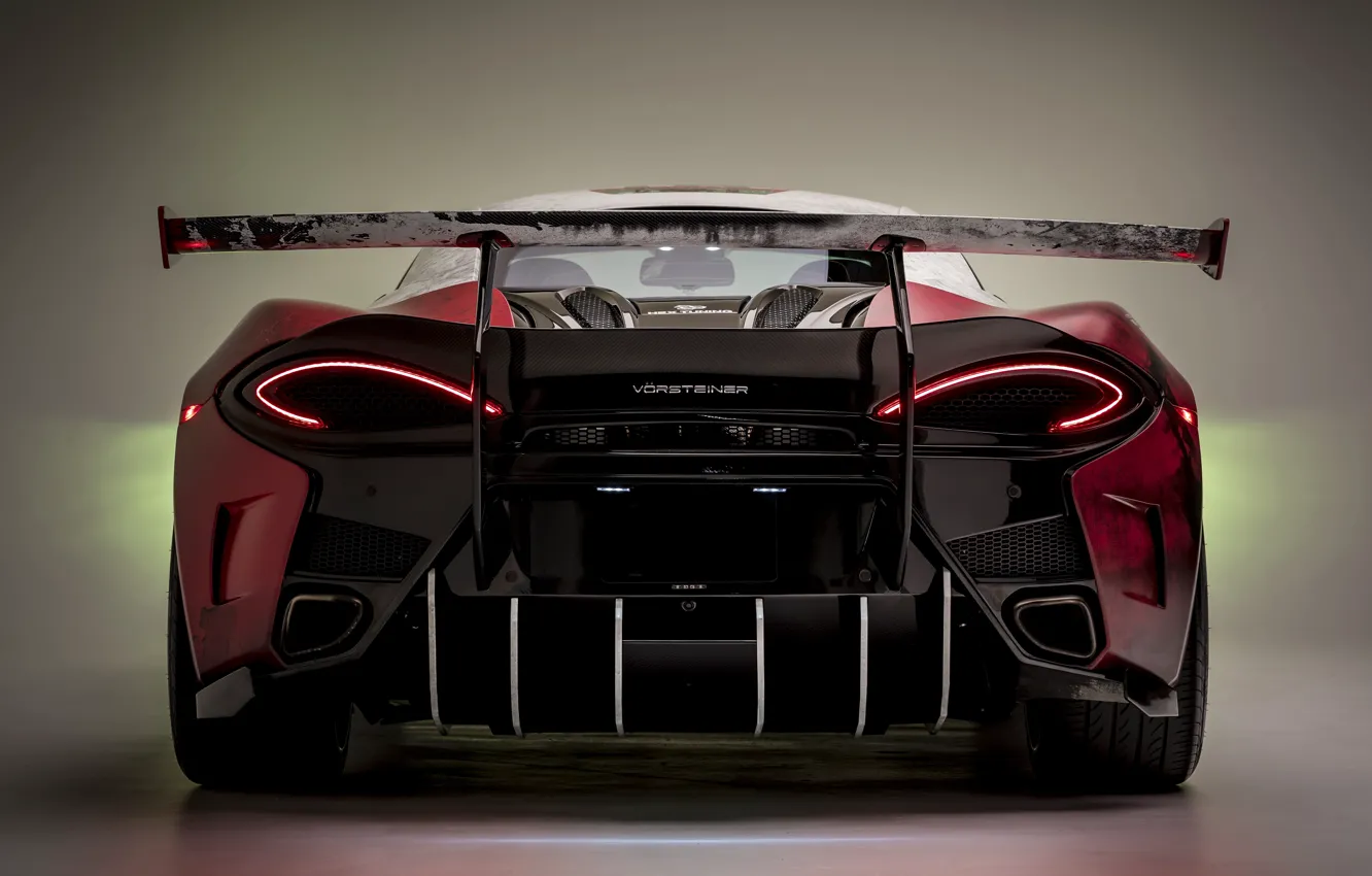 Photo wallpaper McLaren, rear view, Vorsteiner, 2018, Marlboro, 570S
