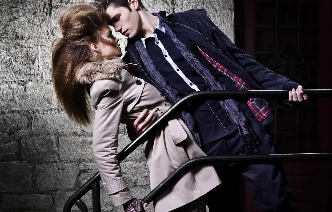 Photo wallpaper look, girl, hairstyle, guy, Fashion