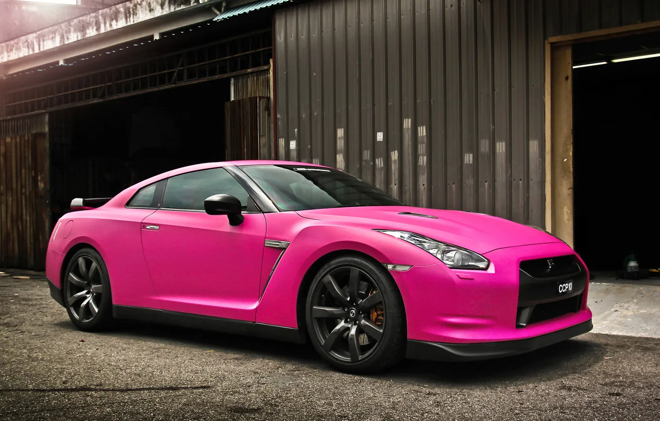 Photo wallpaper auto, pink, Pink, Nissan, Nissan GTR