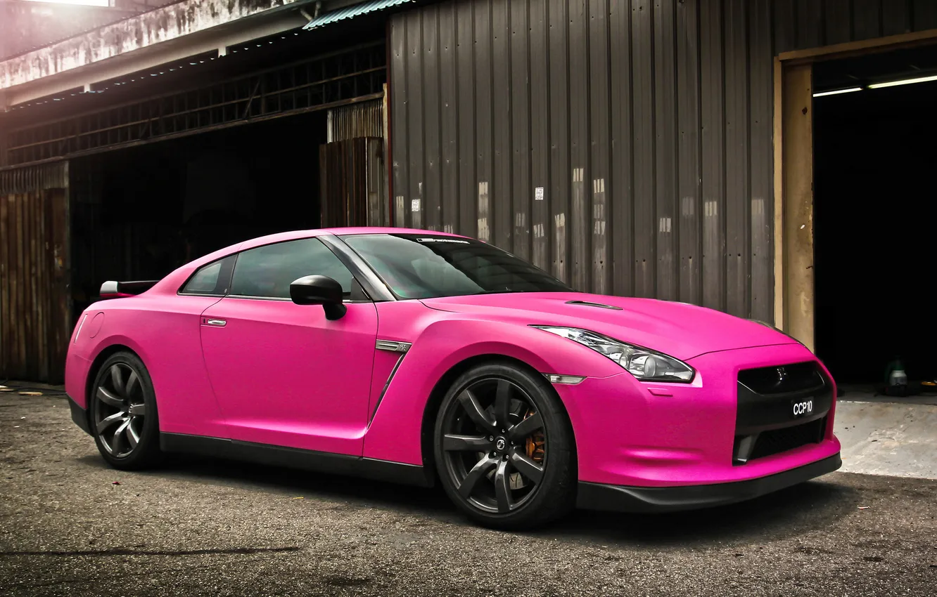 Photo wallpaper auto, pink, Nissan, pink, Nissan GTR