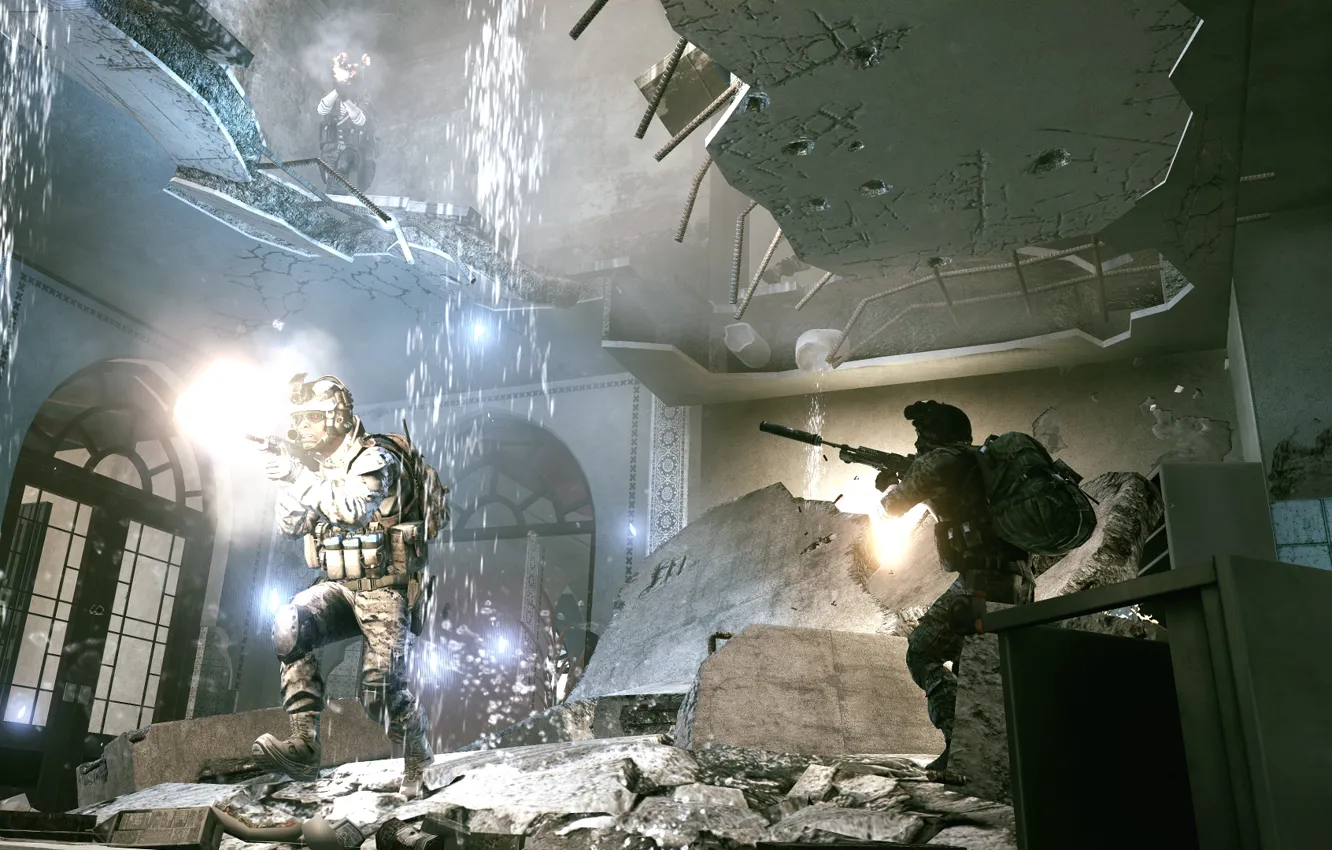 Photo wallpaper battlefield, attack, .