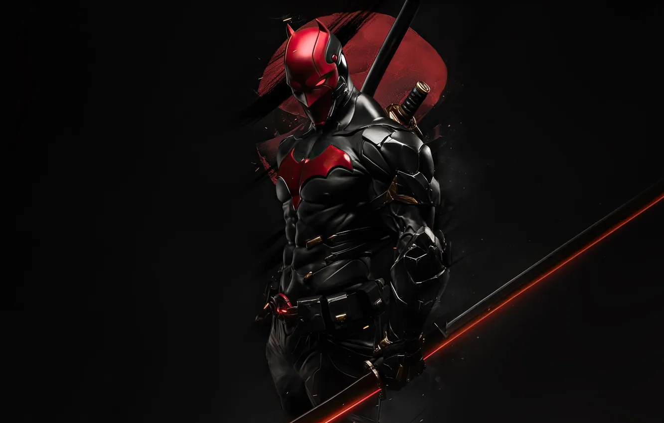 Photo wallpaper samurai, Red Hood, meets