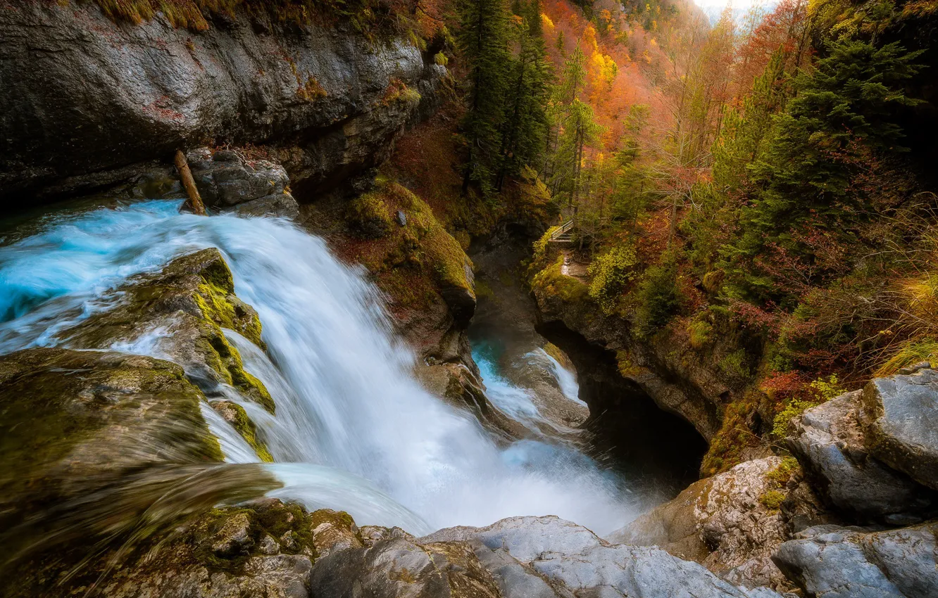Photo wallpaper river, mountains, nature