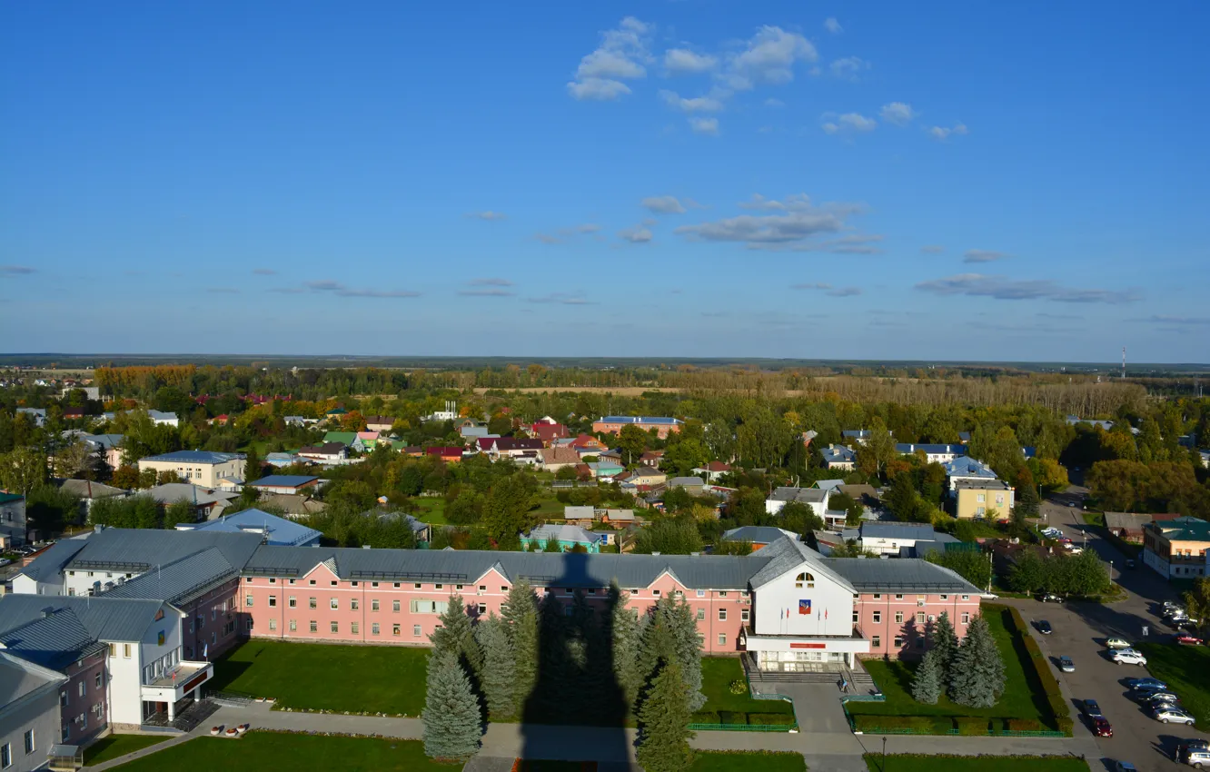 Photo wallpaper landscape, view from the bell tower, Suzdal