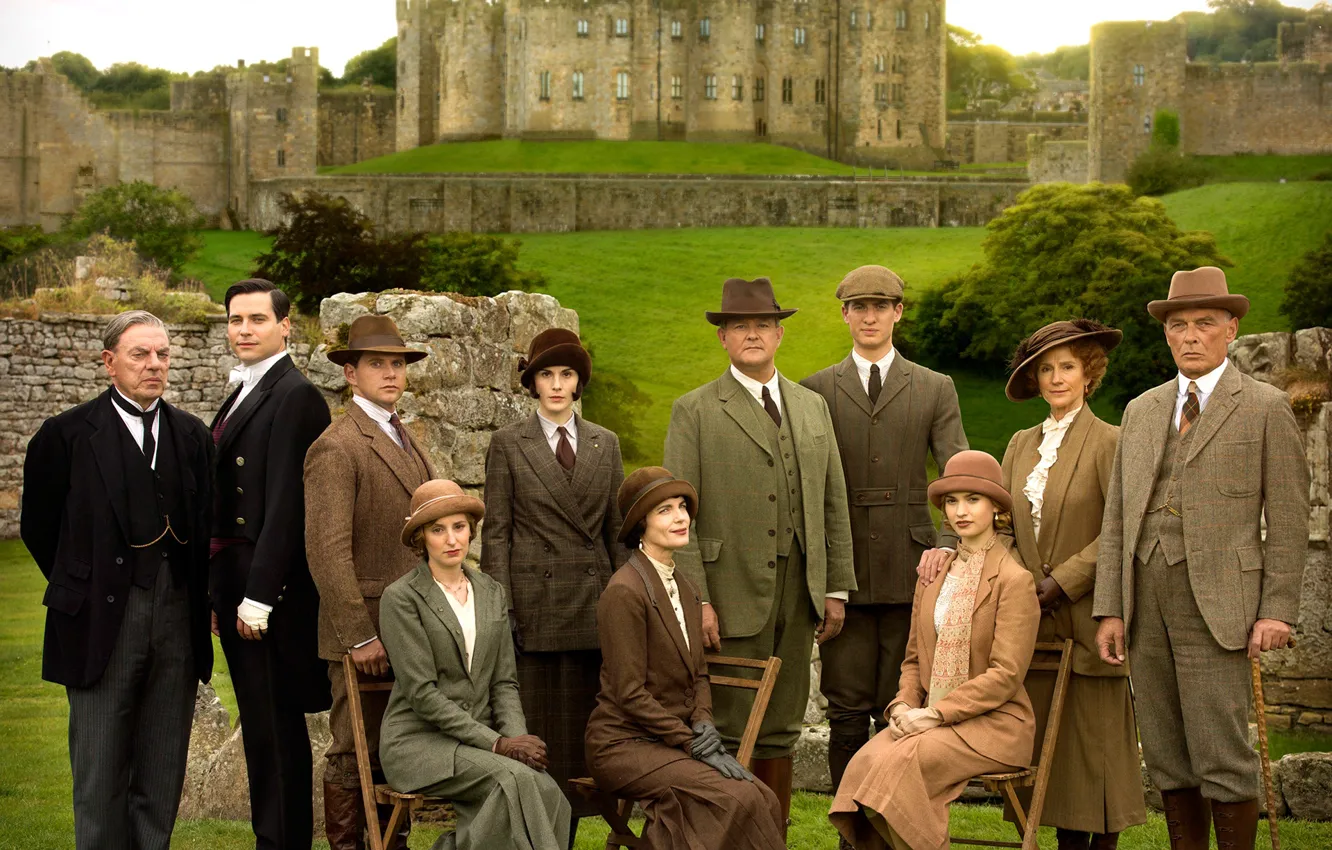 Photo wallpaper castle, the series, actors, drama, characters, Downton Abbey