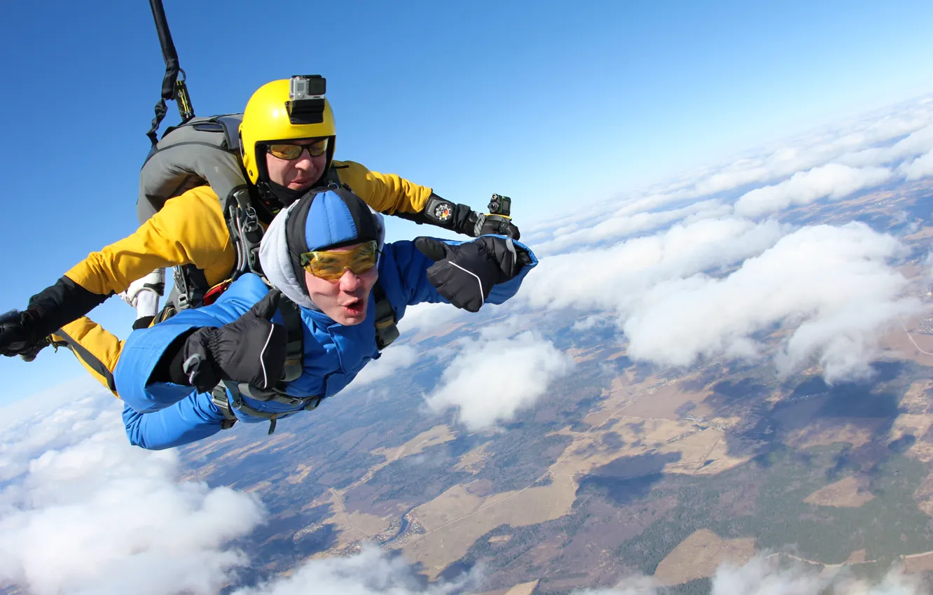 Photo wallpaper equipment, Free fall, high risk