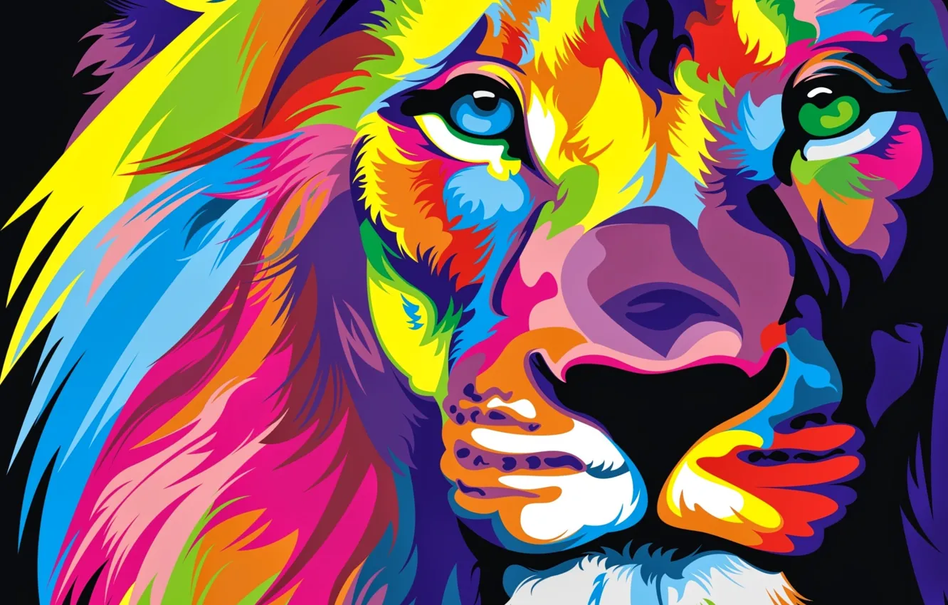 Photo wallpaper look, colored, Leo