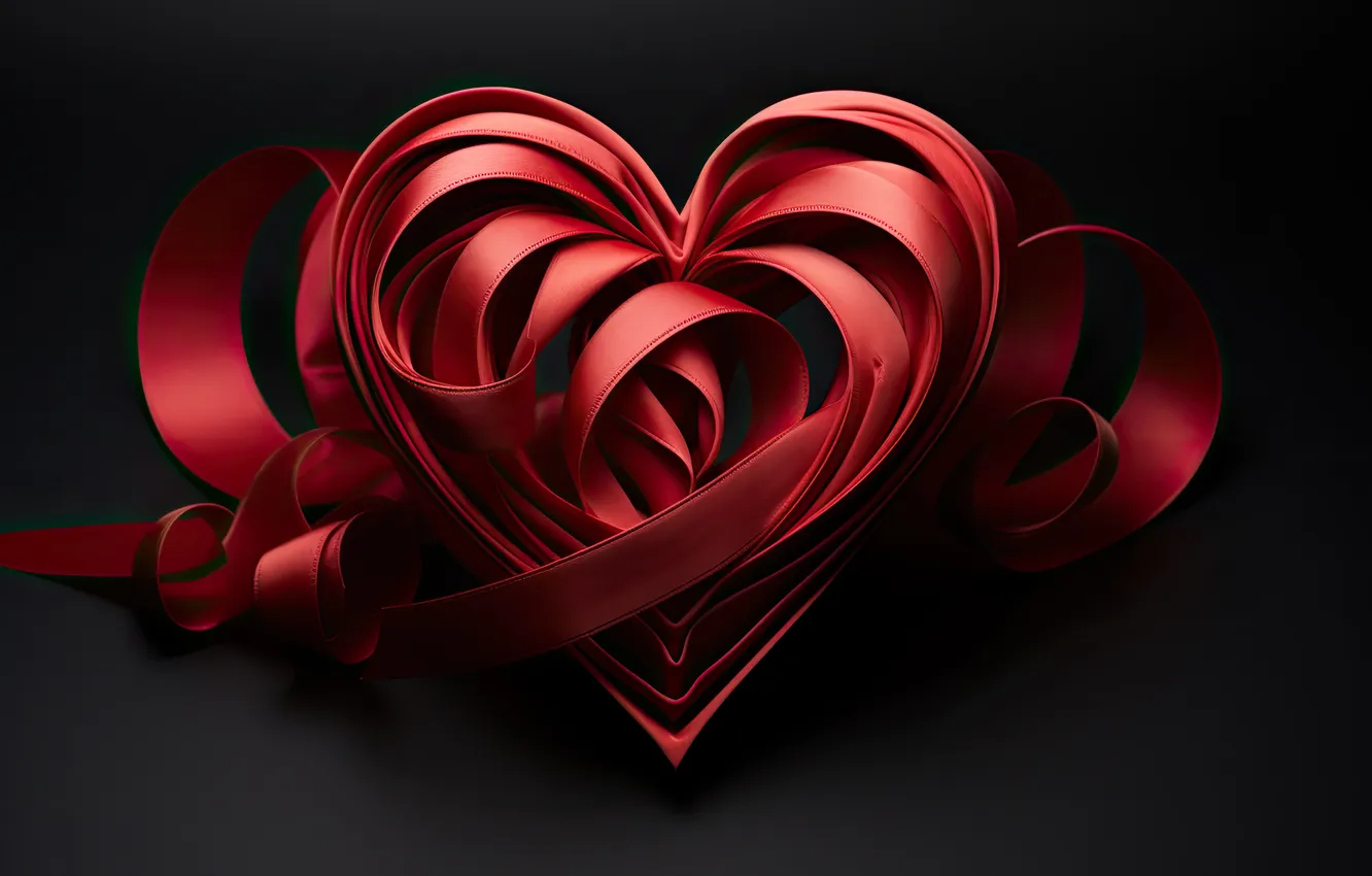 Photo wallpaper love, romance, heart, red, love, Valentine's day, heart, romantic
