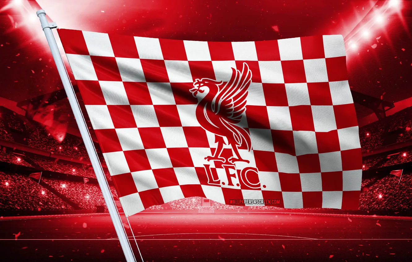 Photo wallpaper logo, symbol, football, flag, soccer, Liverpool, Liverpool FC, YNWA