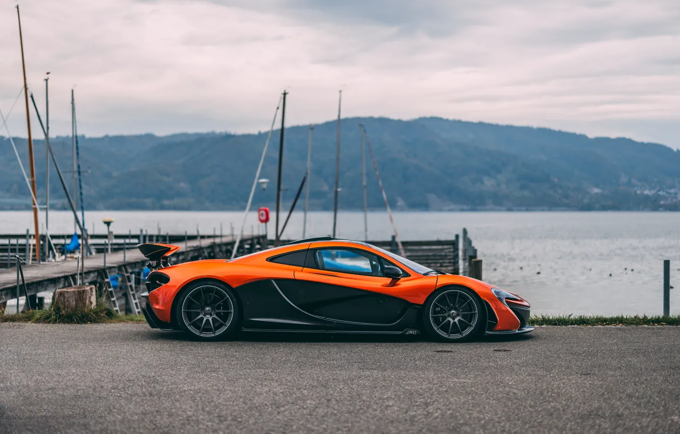 Photo wallpaper McLaren, McLaren P1, side view, P1