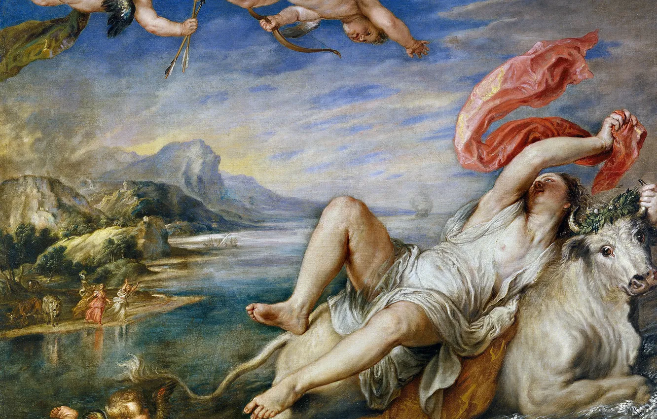 Photo wallpaper picture, The Rape Of Europa, Peter Paul Rubens, mythology, Pieter Paul Rubens