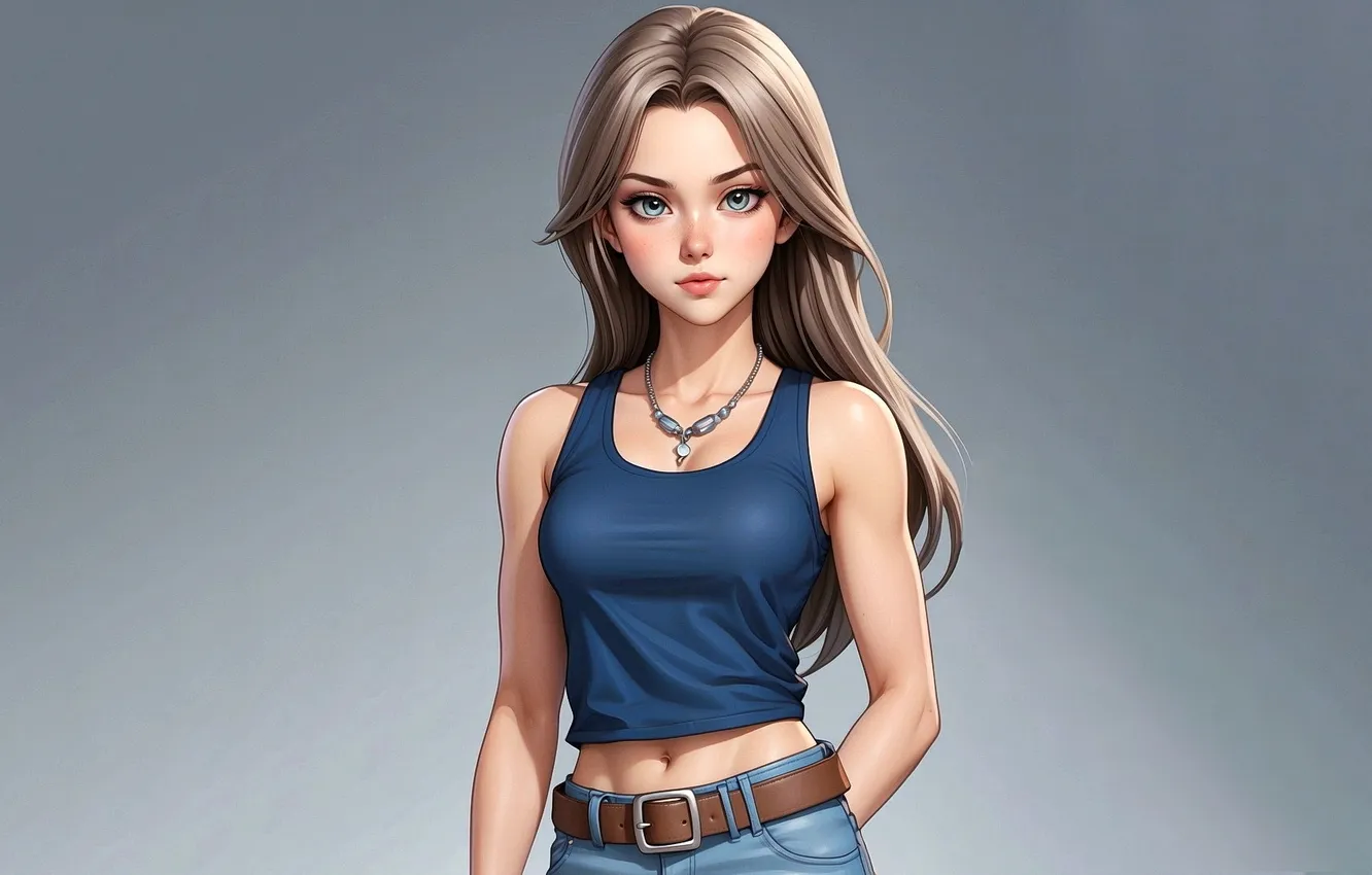 Photo wallpaper girl, Sweetheart, AI Art