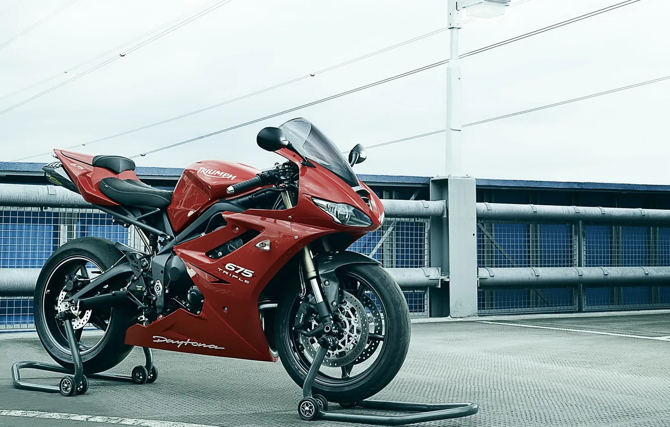 Photo wallpaper Triumph, bikes, Daytona 675, Motorcycles