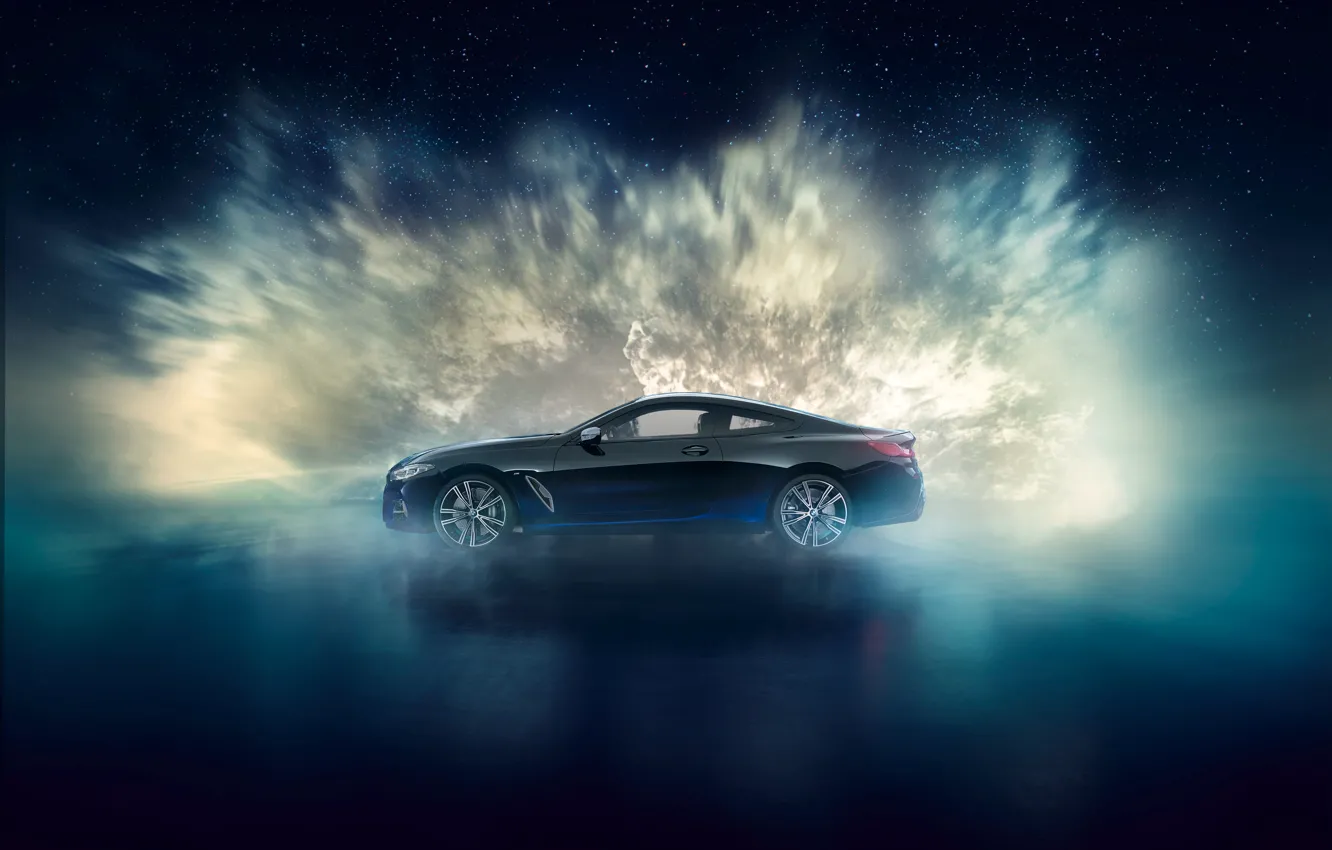 Photo wallpaper BMW, side view, Coupe, Night Sky, Individual, 8-Series, 2019, M850i