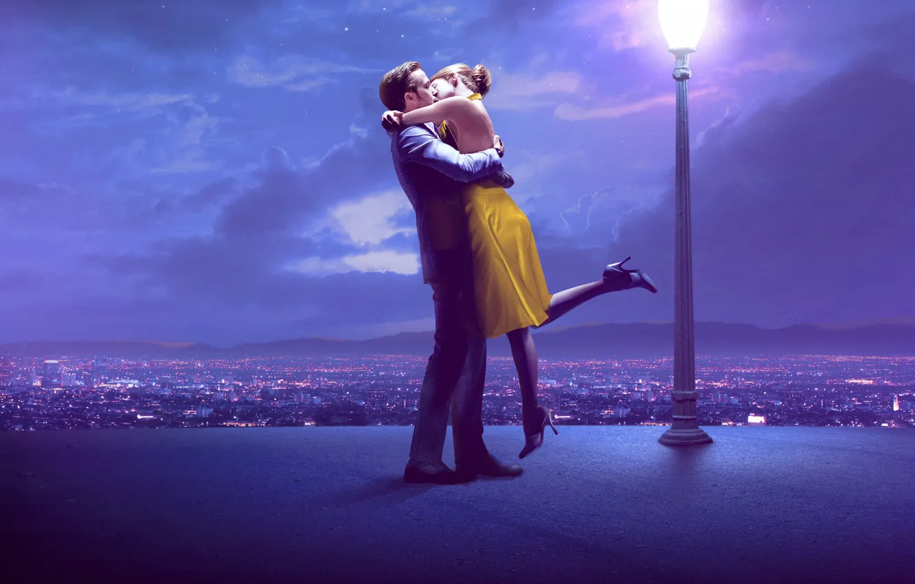 Photo wallpaper Emma Stone, Ryan Gosling, The The Land, La La Land