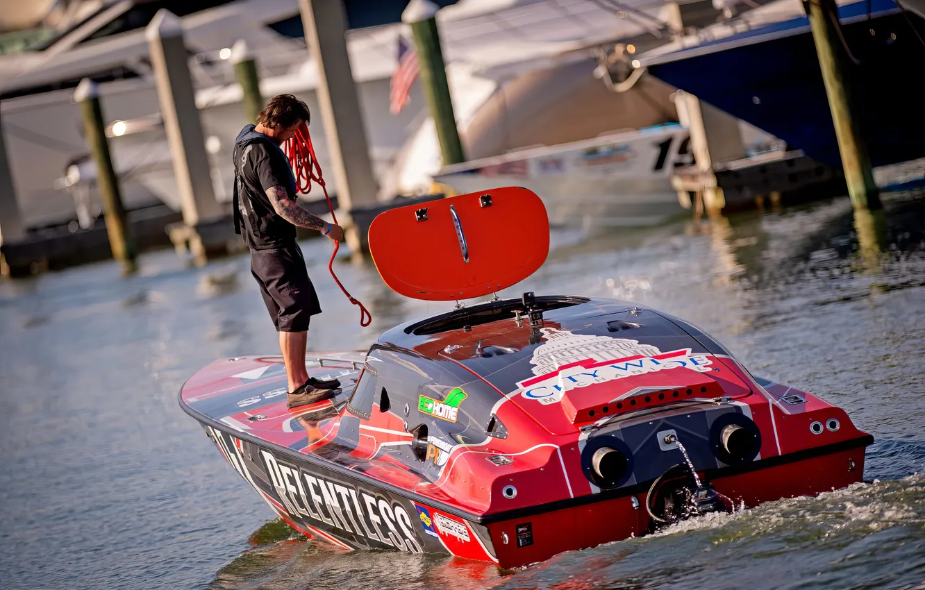 Photo wallpaper race, boat, speed