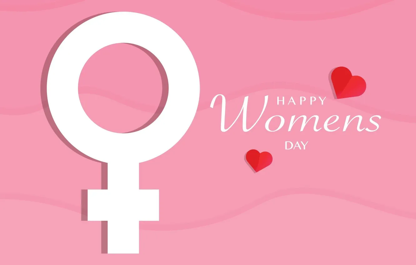 Photo wallpaper sign, day, hearts, symbol, pink, March 8, women's