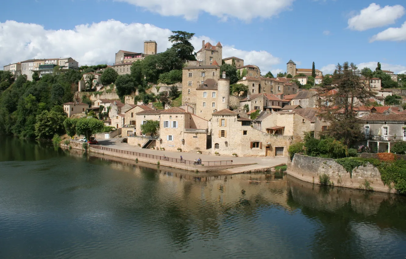 Photo wallpaper the city, photo, coast, France, Puy L'eveque