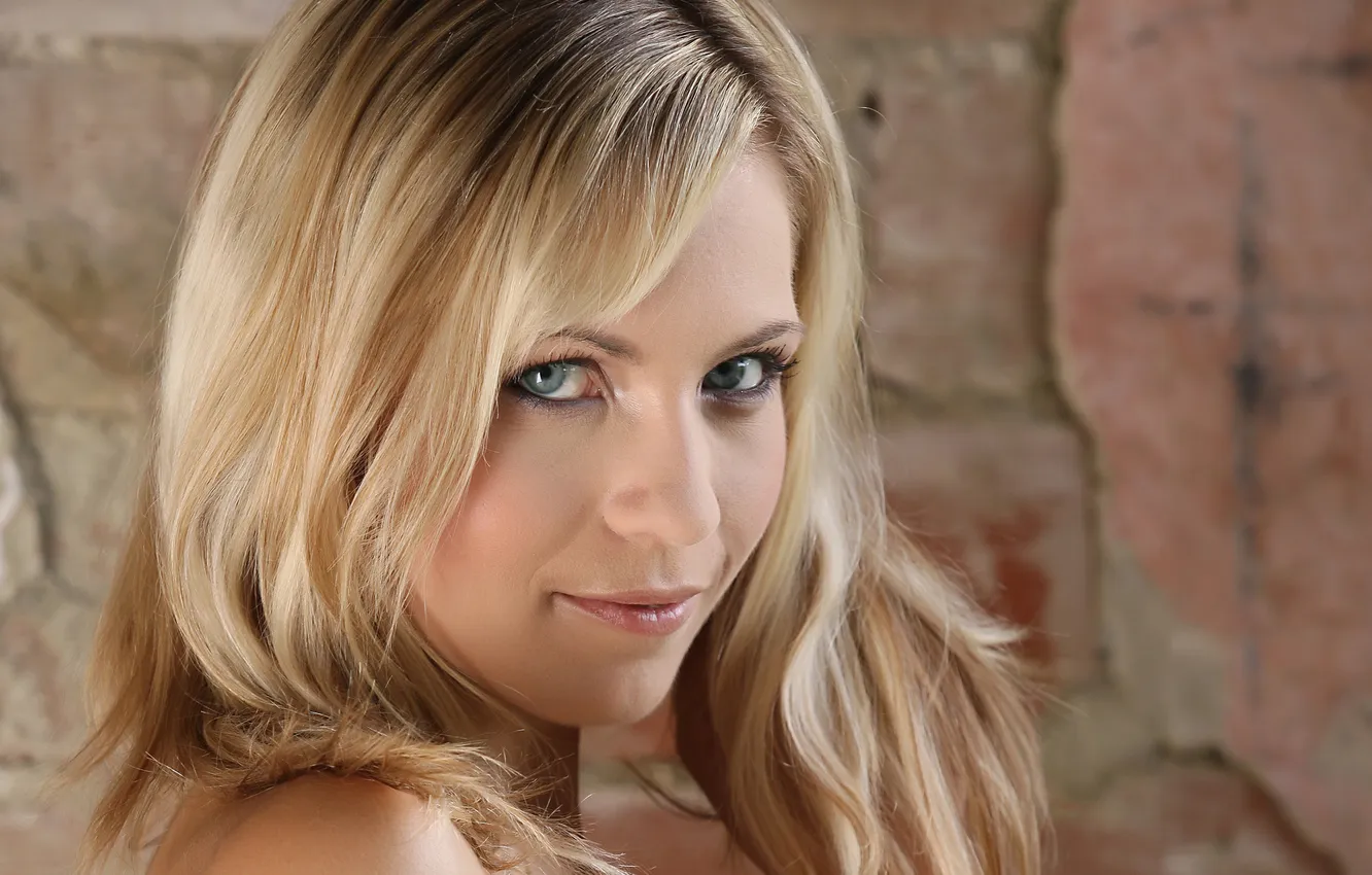 Photo wallpaper face, smile, model, blonde