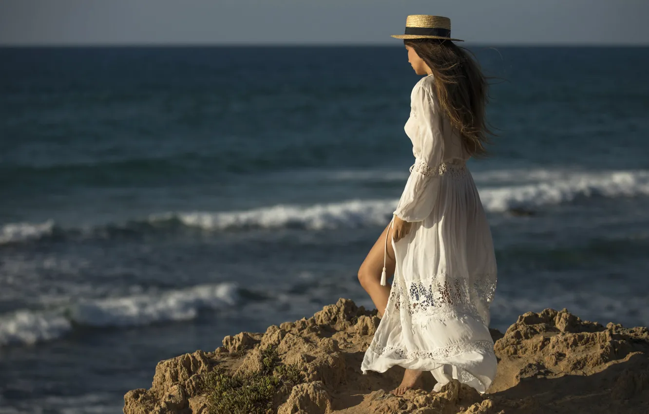 Photo wallpaper sea, girl, pose, back, Darash Alex
