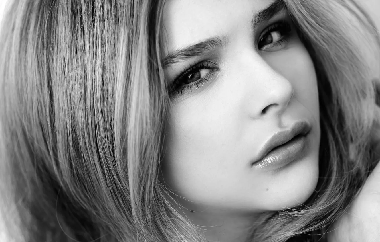 Photo wallpaper actress, black and white, actress, Chloe Grace Moretz, Chloe Grace Moretz