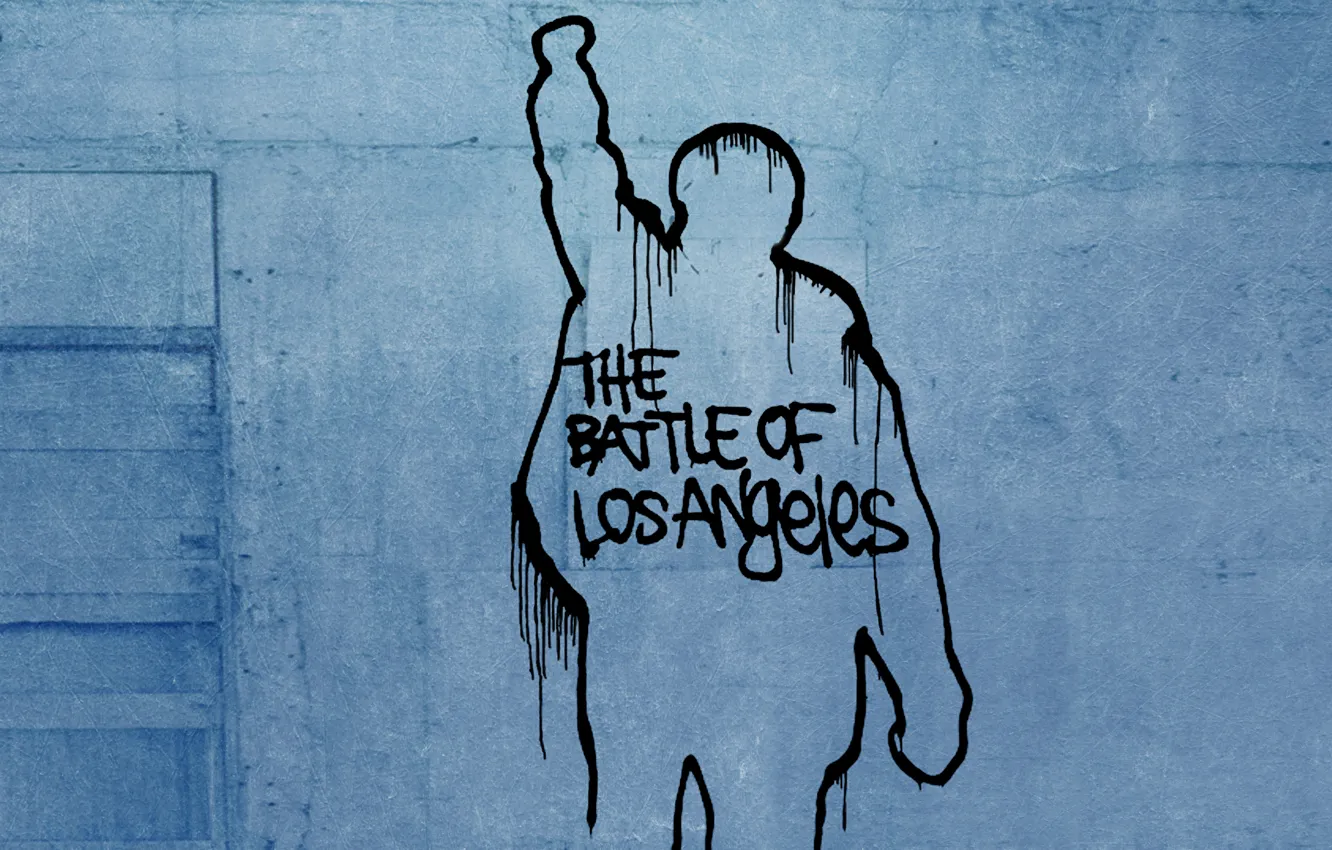 Photo wallpaper wall, the inscription, figure, the battle of los angeles, Rage against the machine