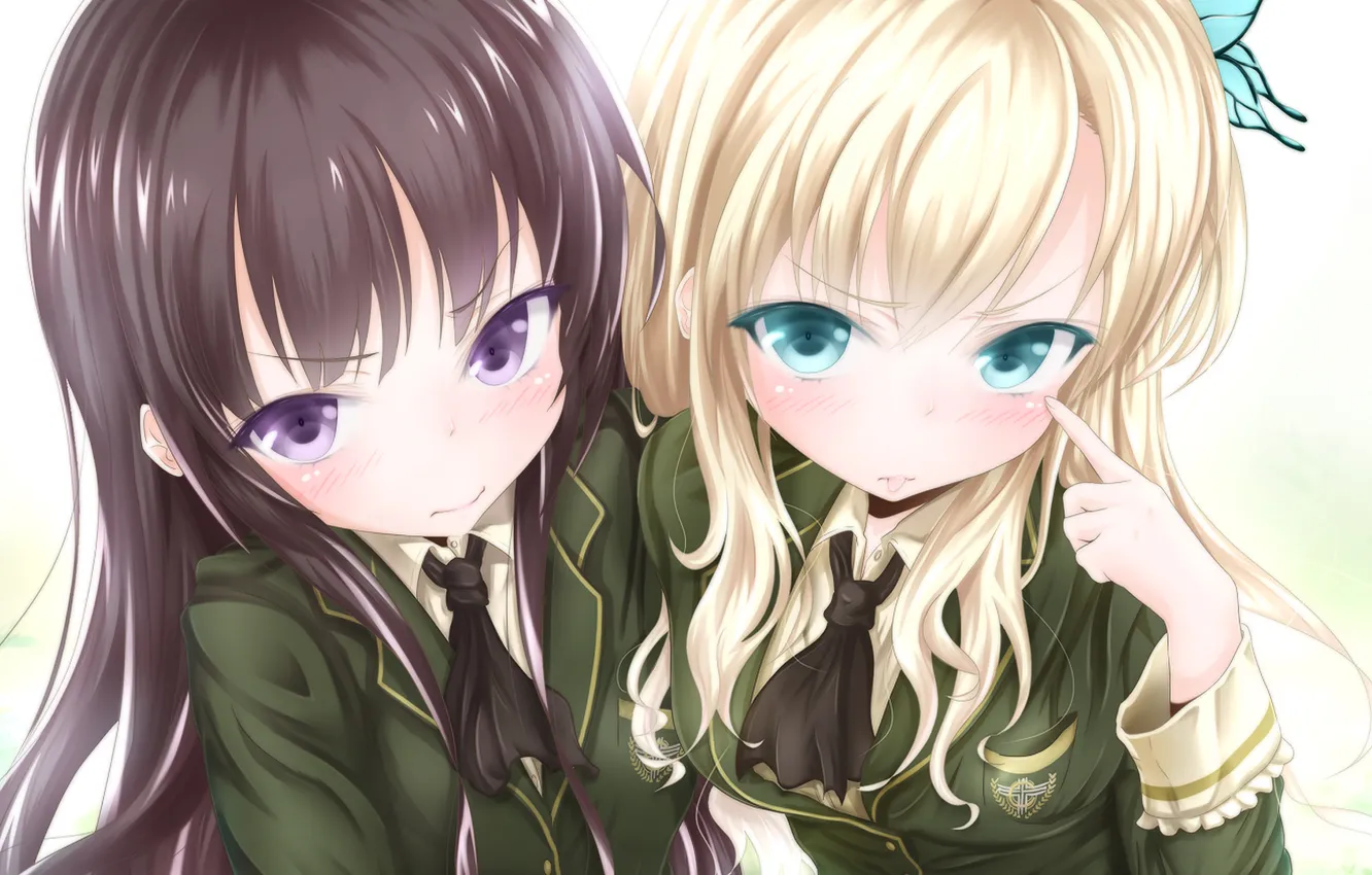Photo wallpaper look, girl, schoolgirl, dissatisfaction, art, boku wa tomodachi ga sukunai, kashiwazaki sena, embarrassment