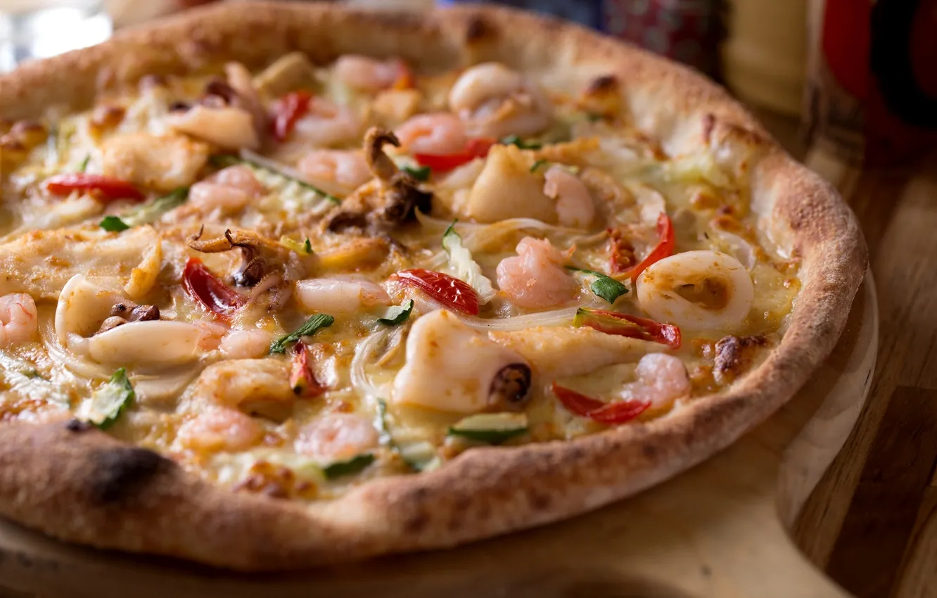 Photo wallpaper pizza, filling, delicious